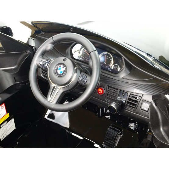 BMW X6 M s 2.4G ovladačem, čalouněnou sedačkou, AUX, TF, USB, ČERNÉ LAKOVANÉ